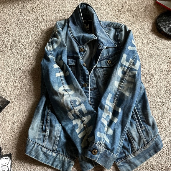 G Star WTF Are You Doing To My Oceans Denim Jacket - Picture 4 of 5